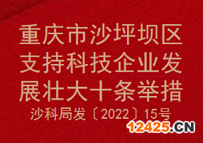 重慶市沙坪壩區(qū)支持科技企業(yè)發(fā)展壯大十條舉措(圖1)