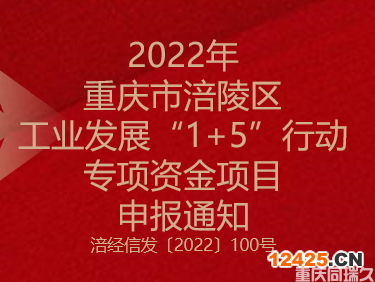 2022年重慶市涪陵區(qū)工業(yè)發(fā)展“1+5”行動(dòng)專項(xiàng)資金項(xiàng)目申報(bào)通知(圖1)