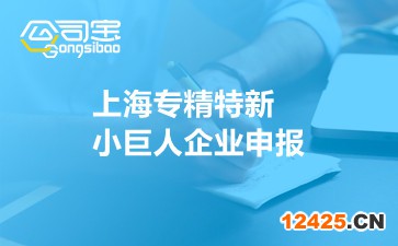 上海專精特新小巨人企業(yè)申報