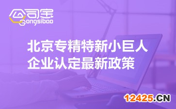 北京專精特新小巨人企業(yè)認(rèn)定最新政策