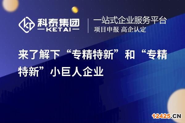 來了解下“專精特新”和“專精特新”小巨人企業(yè)