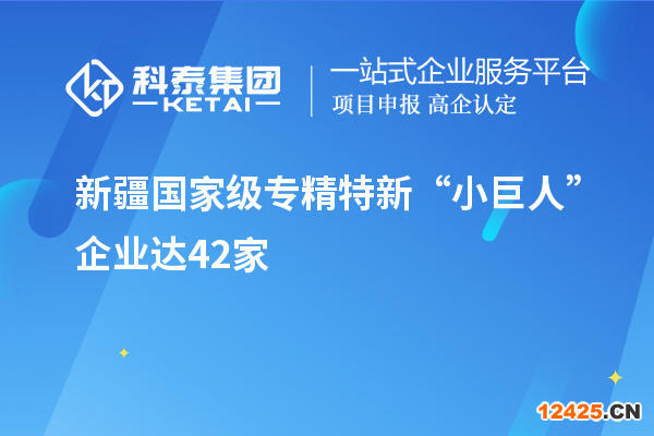 新疆國家級專精特新“小巨人”企業(yè)達42家