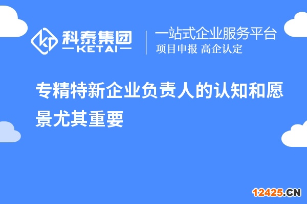 專精特新企業(yè)負(fù)責(zé)人的認(rèn)知和愿景尤其重要