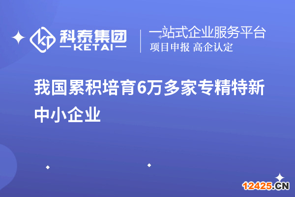 我國累積培育6萬多家專精特新中小企業(yè)