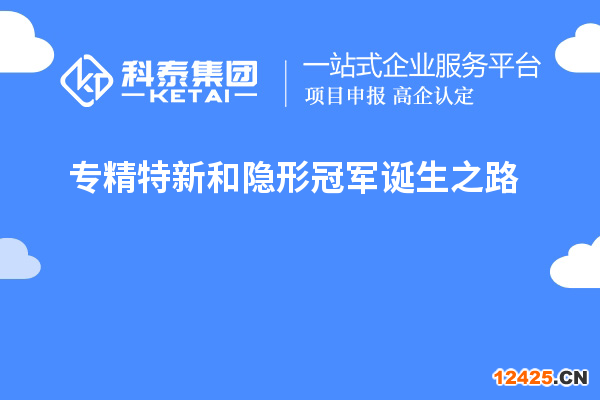 專精特新和隱形冠軍誕生之路