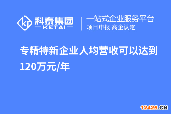 專精特新企業(yè)人均營收可以達(dá)到 120萬元/年