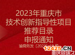 2023年重慶市技術(shù)創(chuàng)新指導(dǎo)性項(xiàng)目推薦目錄申報(bào)通知(圖1)