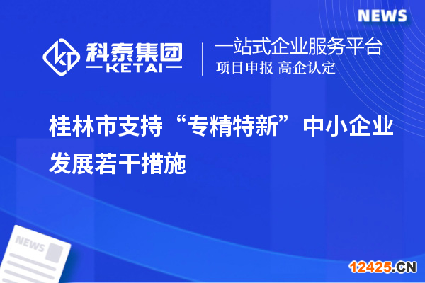 桂林市支持“專精特新”中小企業(yè)發(fā)展若干措施