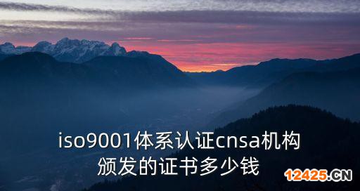 iso9001體系認(rèn)證cnsa機(jī)構(gòu)頒發(fā)的證書(shū)多少錢(qián)