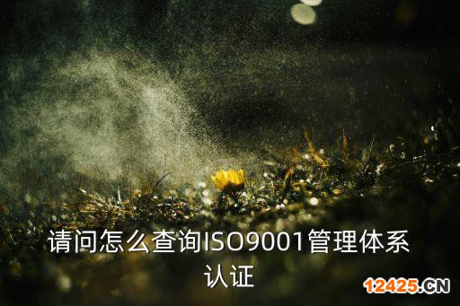 請問怎么查詢ISO9001管理體系認(rèn)證