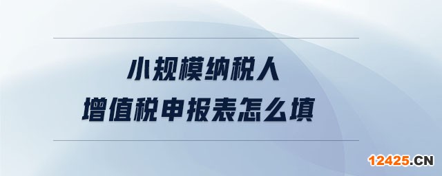 小規(guī)模納稅人增值稅申報表怎么填